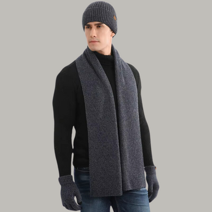 Männer Herbst-Accessoire-Set aus Wolle - FRANKLEY