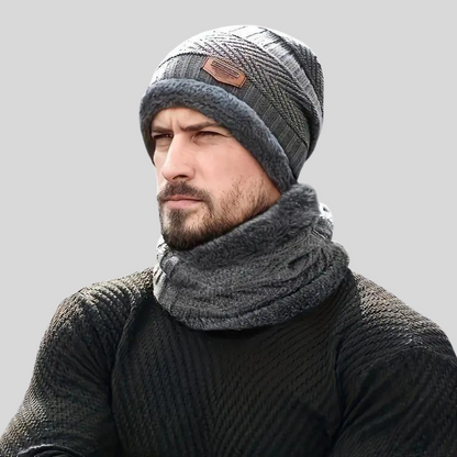 Unisex Winter-Accessoire-Set aus dicker Wolle -HARRISON