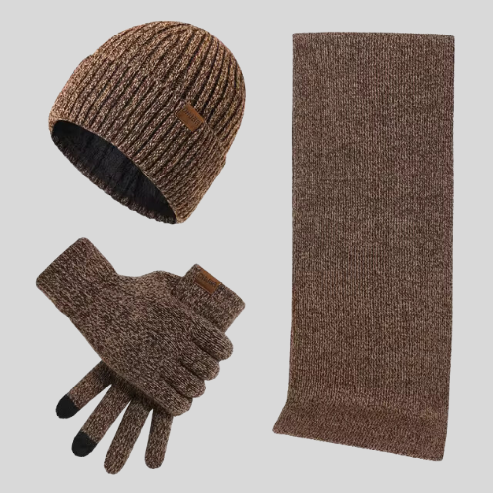 Männer Herbst-Accessoire-Set aus Wolle - FRANKLEY