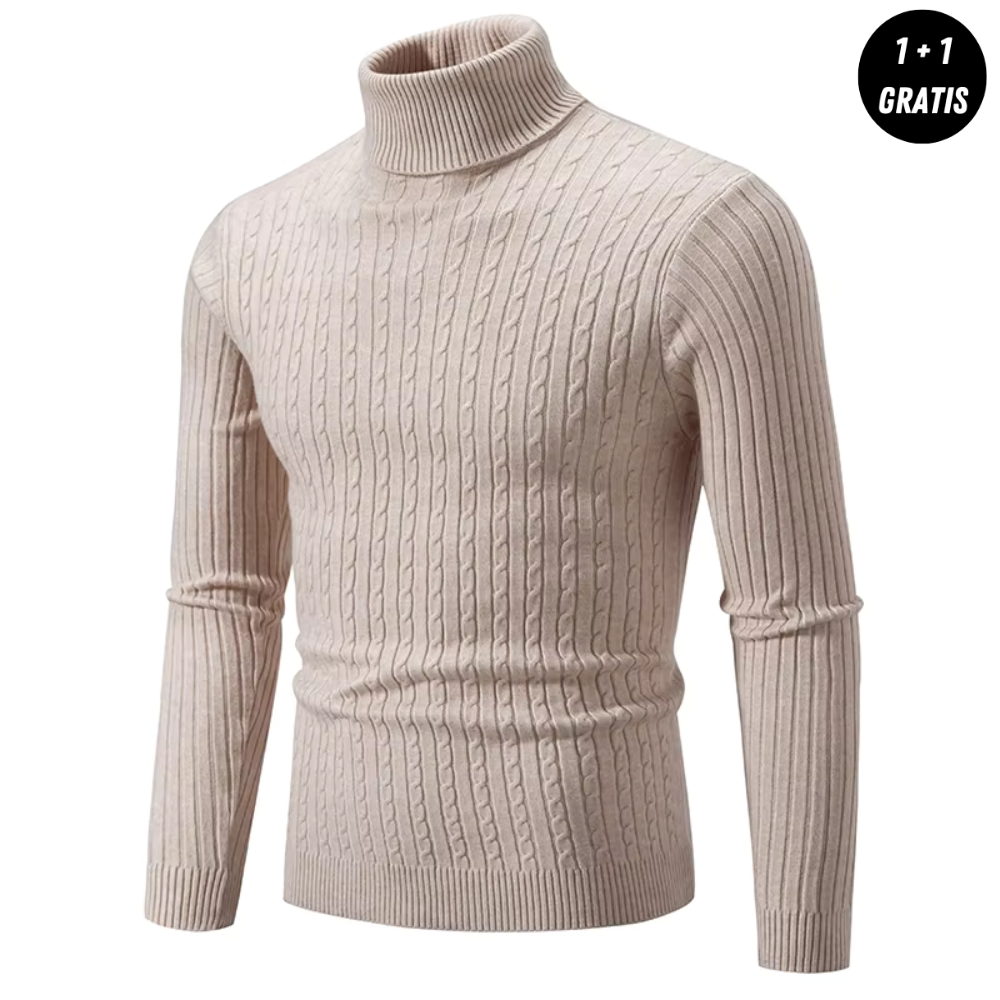 Warmer Strickpullover mit Rollkragen - ENZO