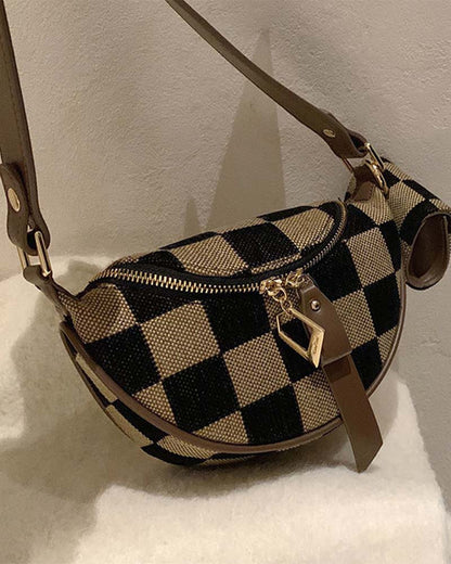 Tasche Plaid Brust