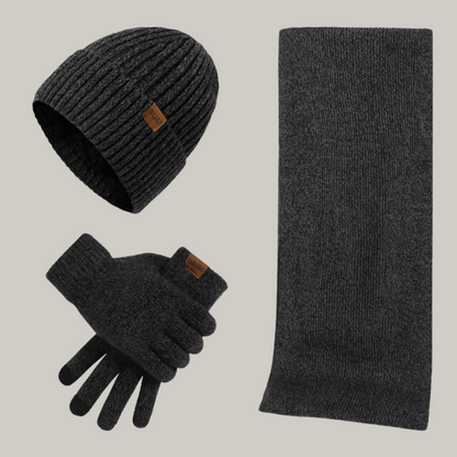 Männer Herbst-Accessoire-Set aus Wolle - FRANKLEY