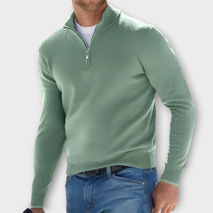 Noah - Eleganter Cashmere Zip-Pullover für Winterkomfort