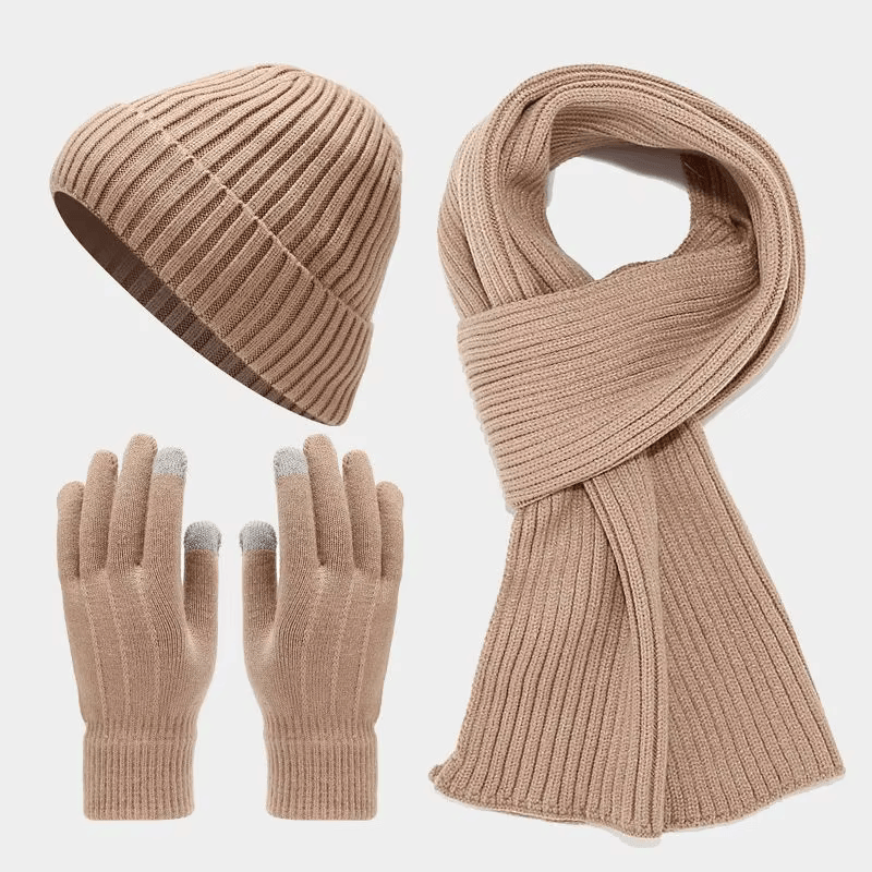 Unisex Herbst-Accessoire-Set aus Wolle - MERINO