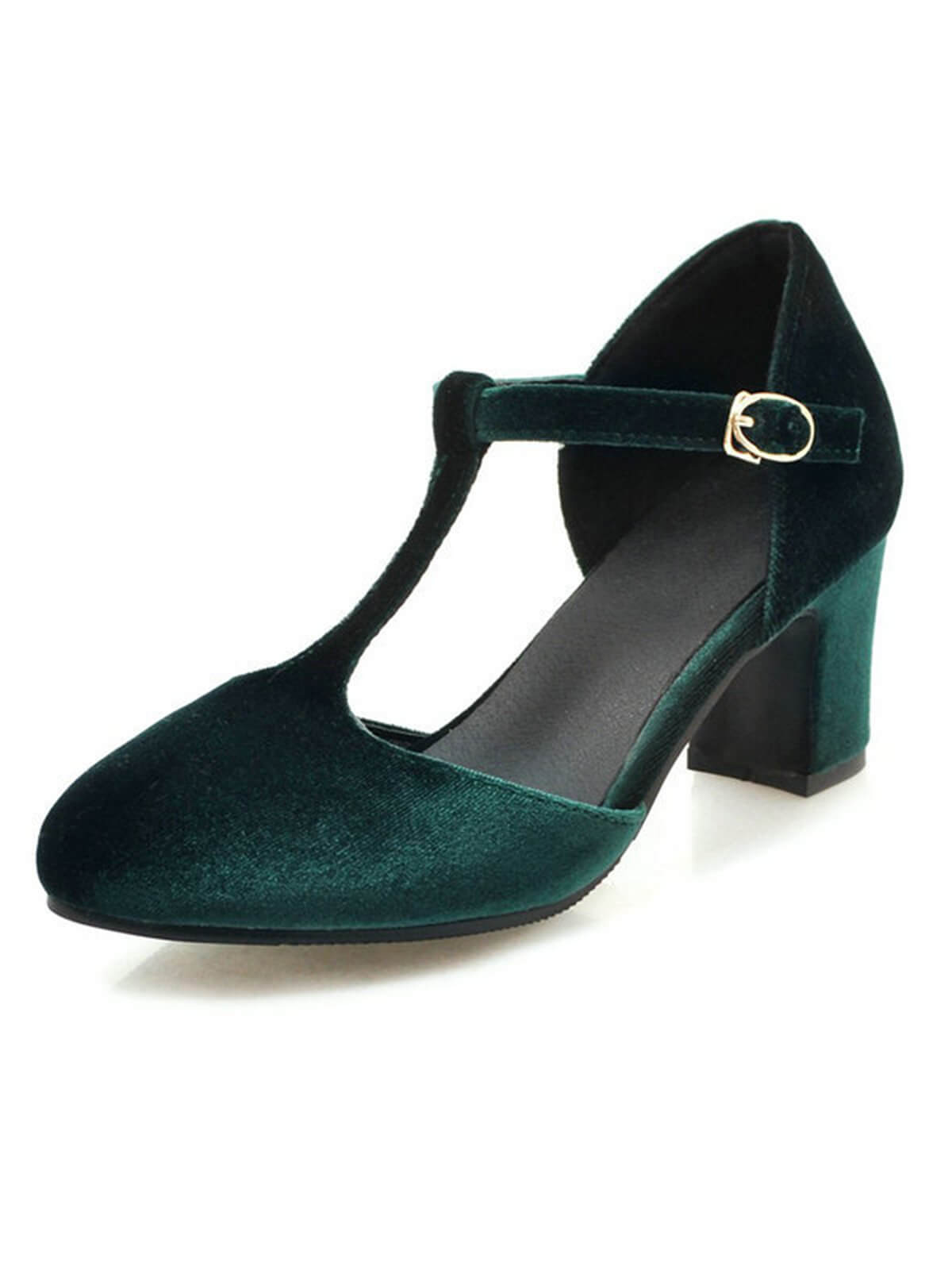 RETRO T-STRAP MARY JANE HIGH HEEL SCHUHE