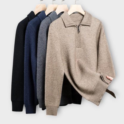 Merino - Eleganter & gemütlicher Half-Zip Pullover