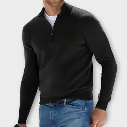 Noah - Eleganter Cashmere Zip-Pullover für Winterkomfort