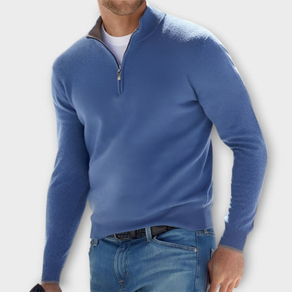 Noah - Eleganter Cashmere Zip-Pullover für Winterkomfort