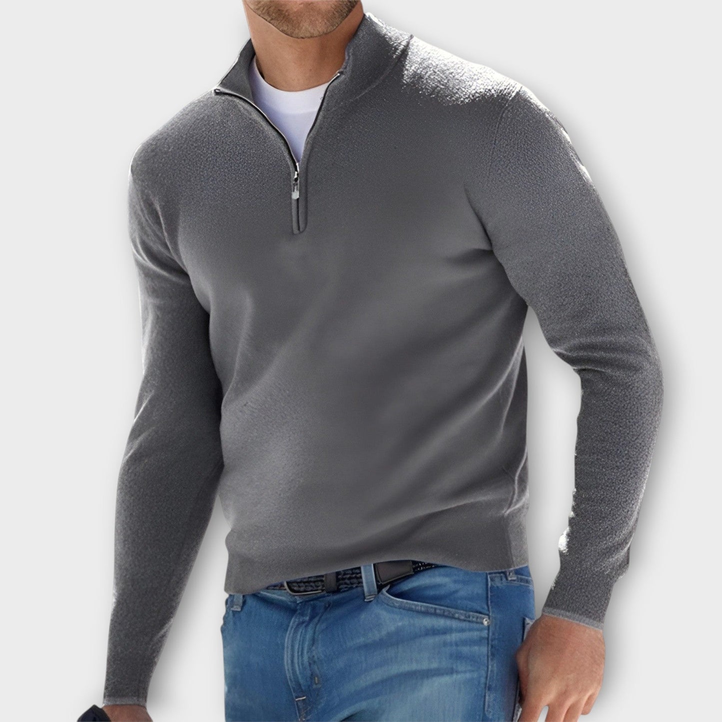 Noah - Eleganter Cashmere Zip-Pullover für Winterkomfort